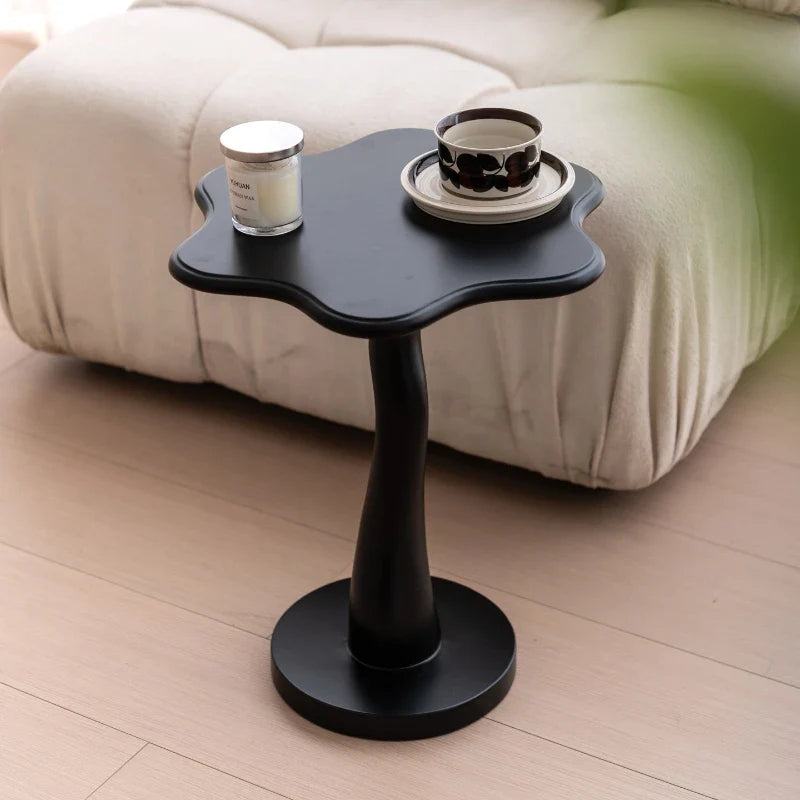 Solmire French Cream Duo Coffee Table | Solid Oak Wood Side Table | Modern Minimalist Design