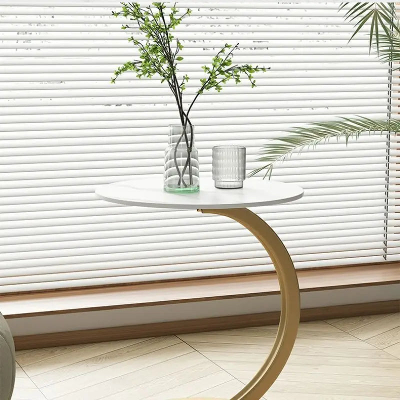 Avelyne Cirka | Reinforced Round Side Table for Living Room & Bedroom