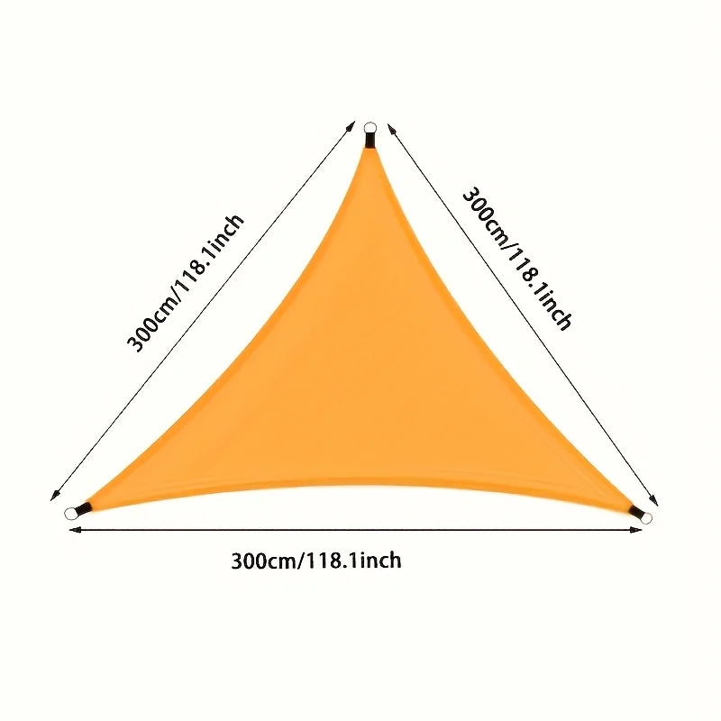 Solara Tynn Triangle Shade Sail | Water-Repellent Outdoor Sunshade | UV-Protective Polyester | Garden Terrace Balcony Camping