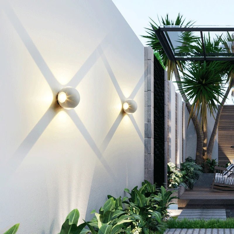 Modern Ball Wall Lamp Aluminum LED | IP65 Waterproof Indoor Outdoor Light | Warm White White | Minimal Spherical Lighting