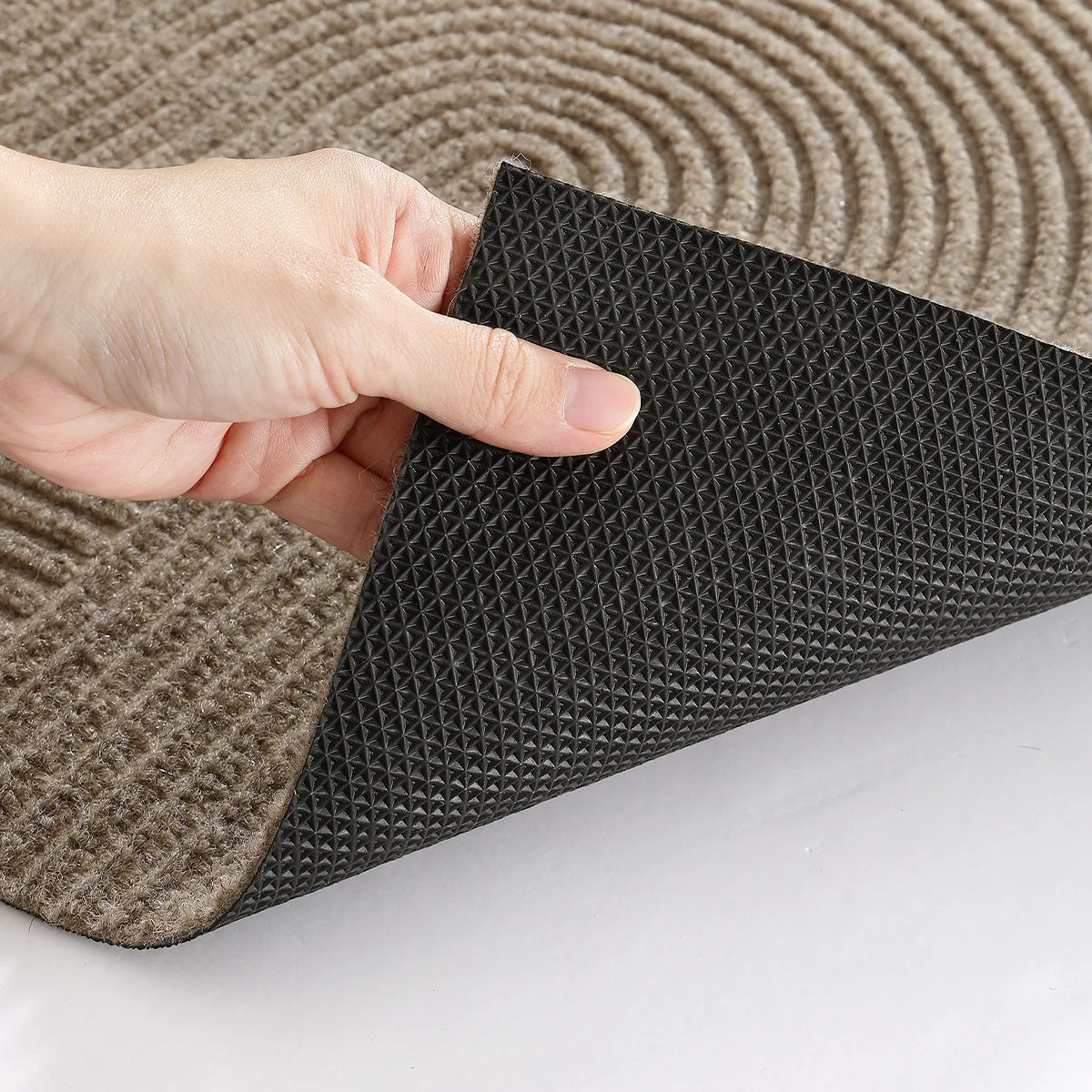 Nivara 3D Groove Door Mat | Non-Slip Polyester Entrance Rug | Durable Indoor & Outdoor Dirt Trap Mat