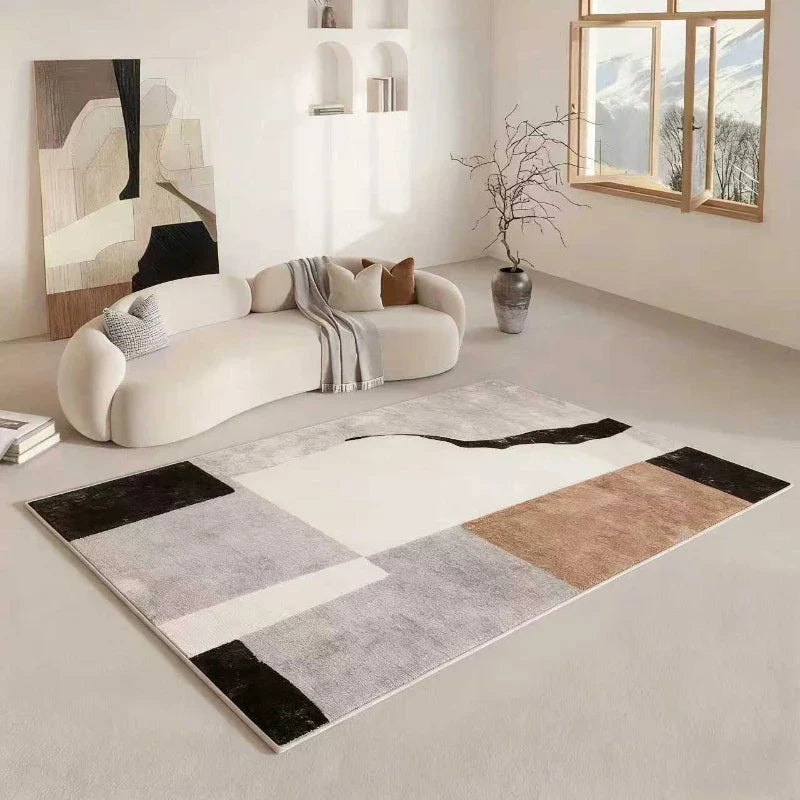 Irmane Wabi Sabi Area Rug | Soft Non-Slip Organic Design Carpet | Minimalist Living Room & Bedroom Floor Rug