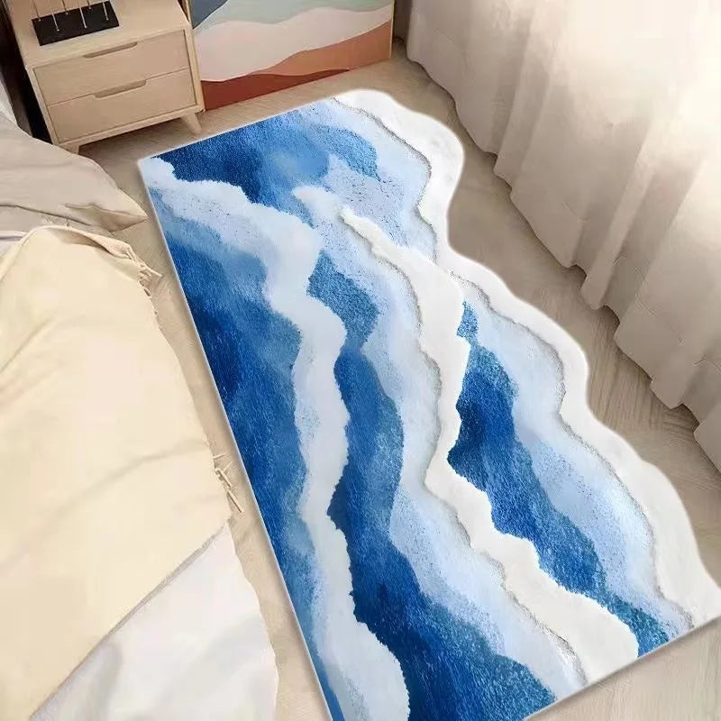 Waven Wave Tufted Carpet | Soft Plush Non-Slip Area Rug | Ocean-Inspired Bathroom, Bedroom & Living Room Mat