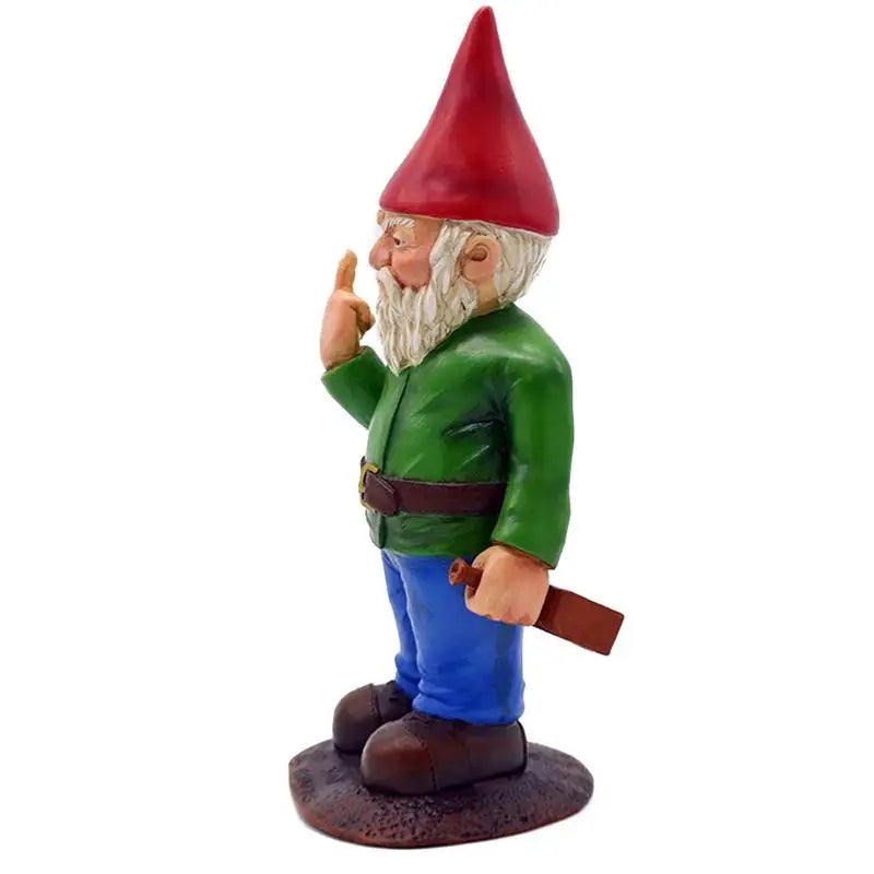 Funny Drunken Garden Gnome Statue for Outdoor Decor | Middle Finger Design | Weatherproof Resin | Garden Patio Balcony Accent