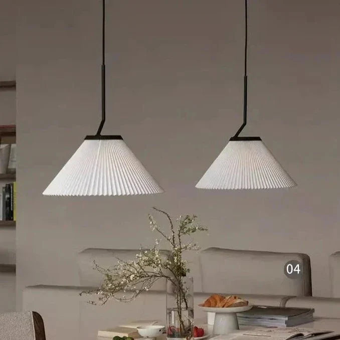 Nordic Pleated Cream Pendant Lamp