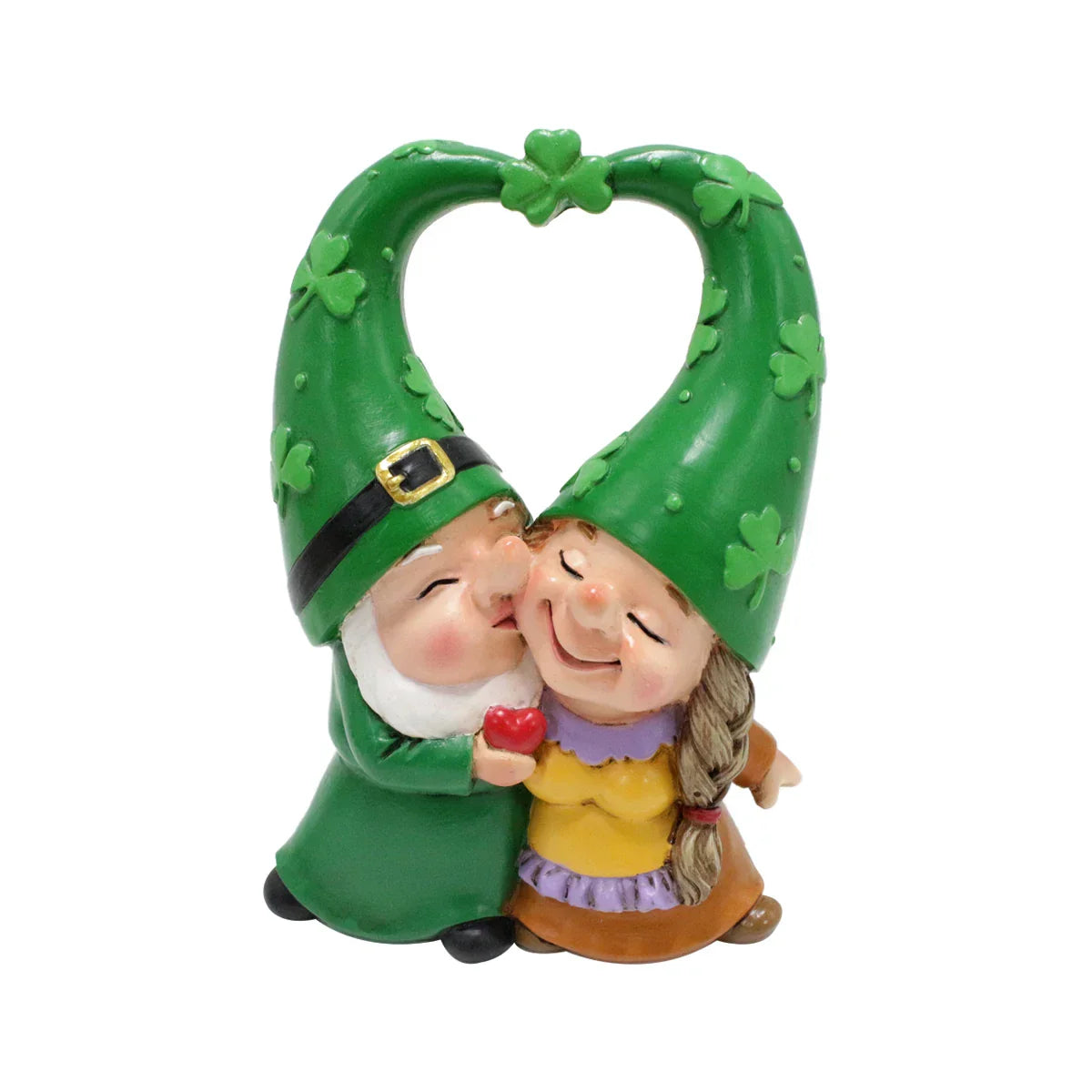 Garden Gnome Love Couple Figurine for Garden & Home Decor | Handmade Resin Ornament | Romantic Gift for Valentine’s & Weddings
