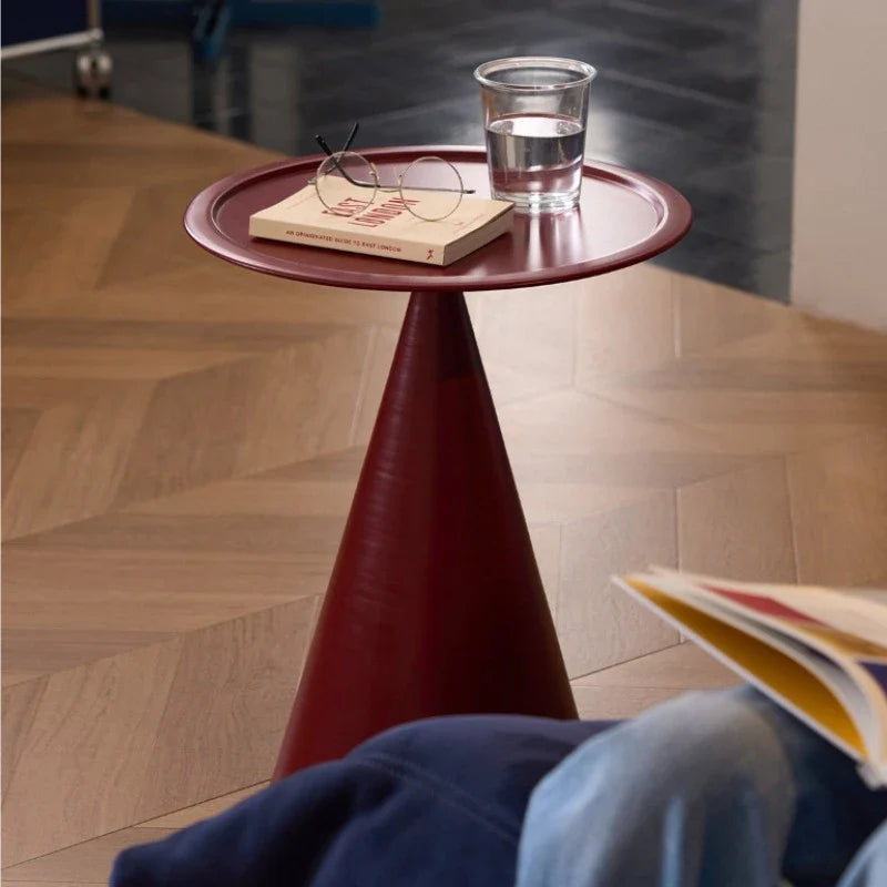 Orvessan Bauhaus Round Iron Side Table with Storage Rack | Modern Compact Sofa & Corner Table | Minimalist Metal Storage Side Table