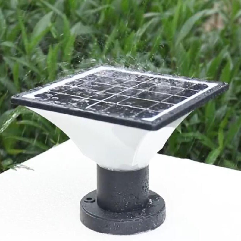 Solar Outdoor Column Light for Garden & Fence | IP65 Waterproof LED Lamp | 3 Color Modes | 4000mAh Battery | Aluminum