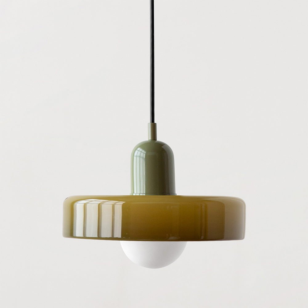 Bauhaus Pendant Lamp Made of Colored Glass