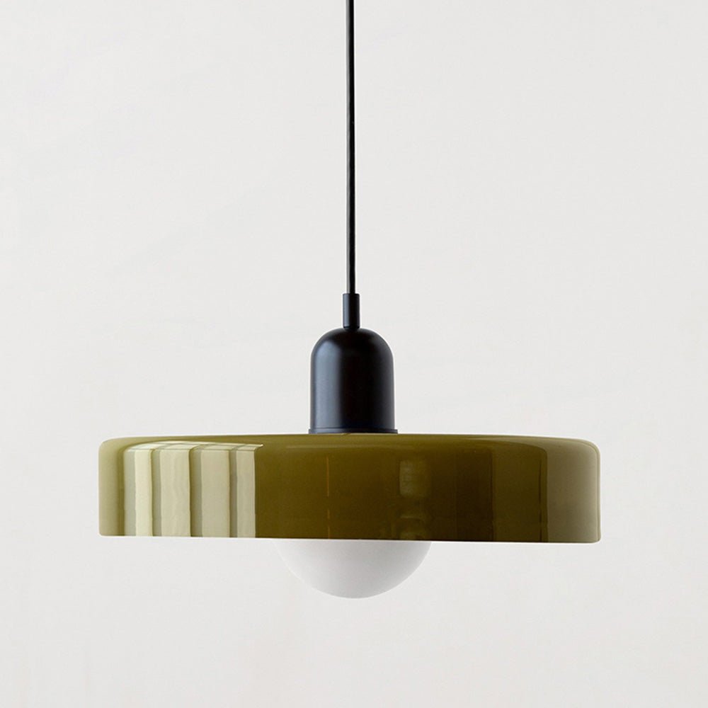 Bauhaus Pendant Lamp Made of Colored Glass