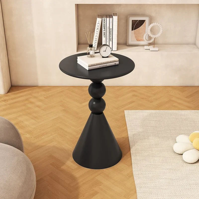 Norvellan Minimalist White Side Table | Scandinavian Coffee Table | Modern Small Living Room Accent Table