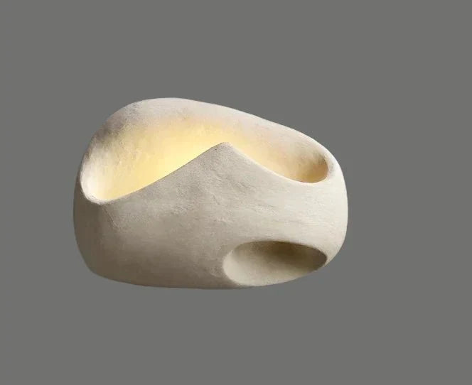 Art Deco Cement Style Wall Lamp for Interior Spaces | Sculptural Design | G4 LED Light | Resin Build | Modern Industrial Lighting