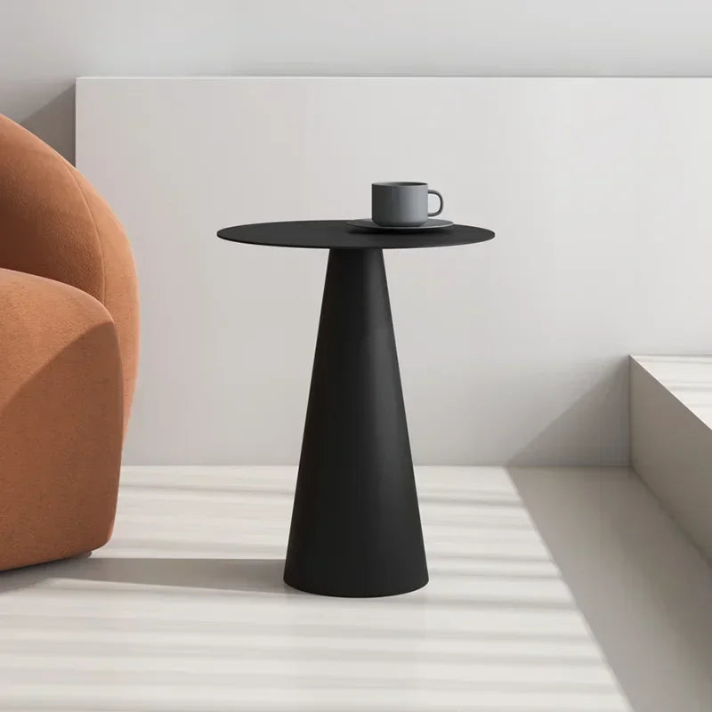 Norvian Round Wooden Coffee Table | Modern Minimalist Side Table with Storage | Living Room & Bedroom
