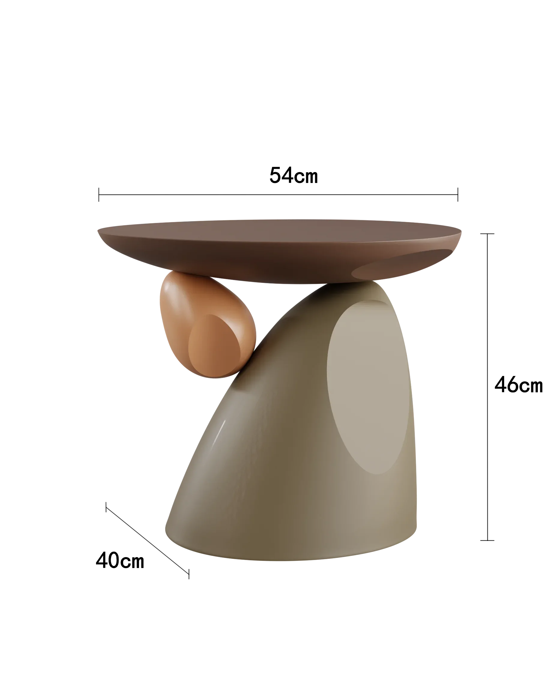 Valerisa Round Side Table Nightstand | Modern Accent Table Design | Compact Luxury Furniture | Bedroom & Living Room Use
