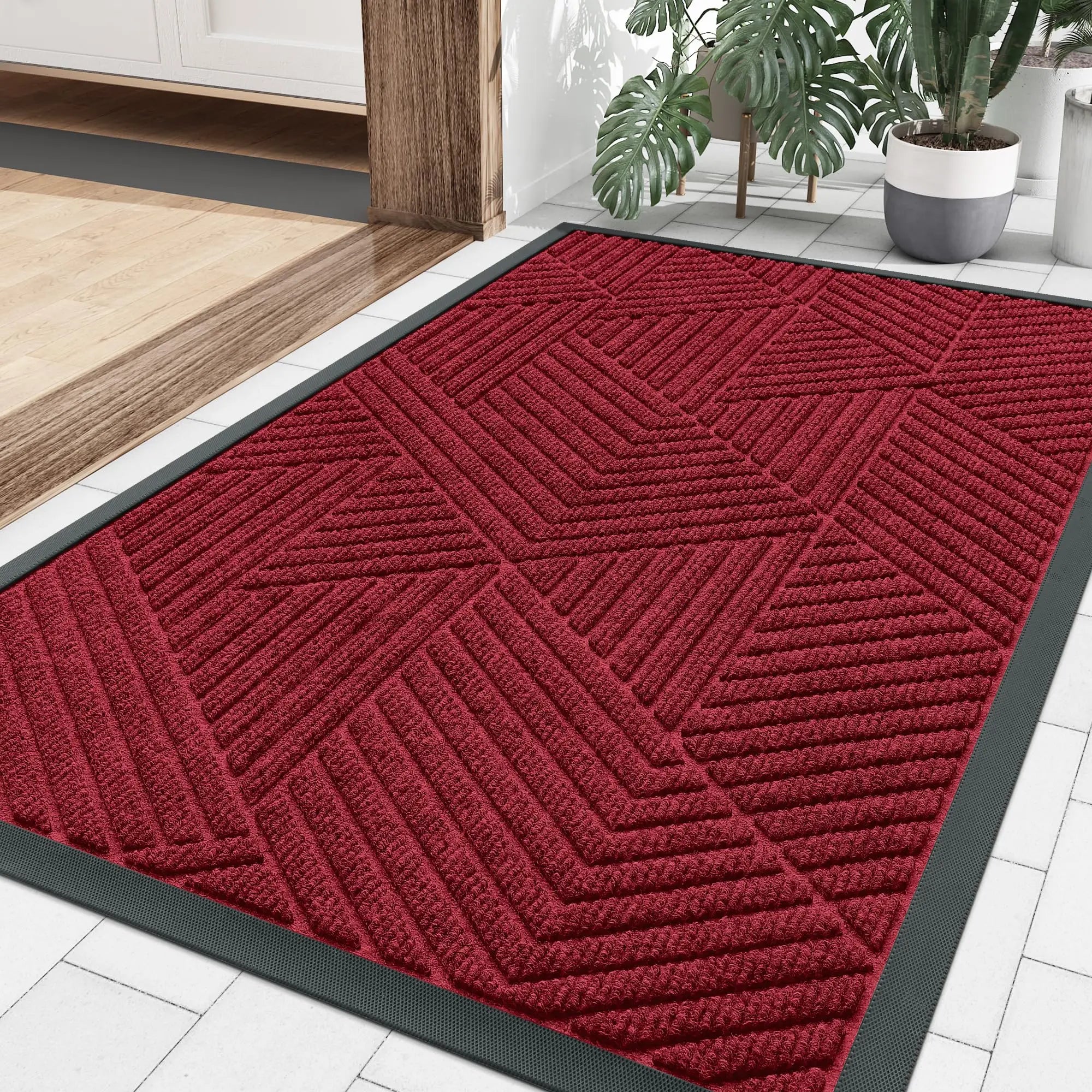 Koran Non-Slip Absorbent Door Mat | Low Profile Indoor & Outdoor Entrance Rug | Dirt & Moisture Trap Floor Mat