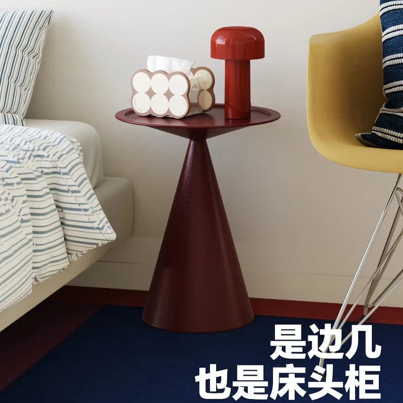 Orvessan Bauhaus Round Iron Side Table with Storage Rack | Modern Compact Sofa & Corner Table | Minimalist Metal Storage Side Table