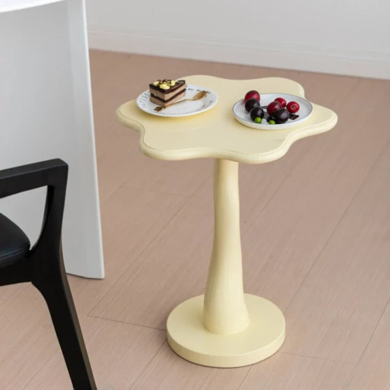 Solmire French Cream Duo Coffee Table | Solid Oak Wood Side Table | Modern Minimalist Design