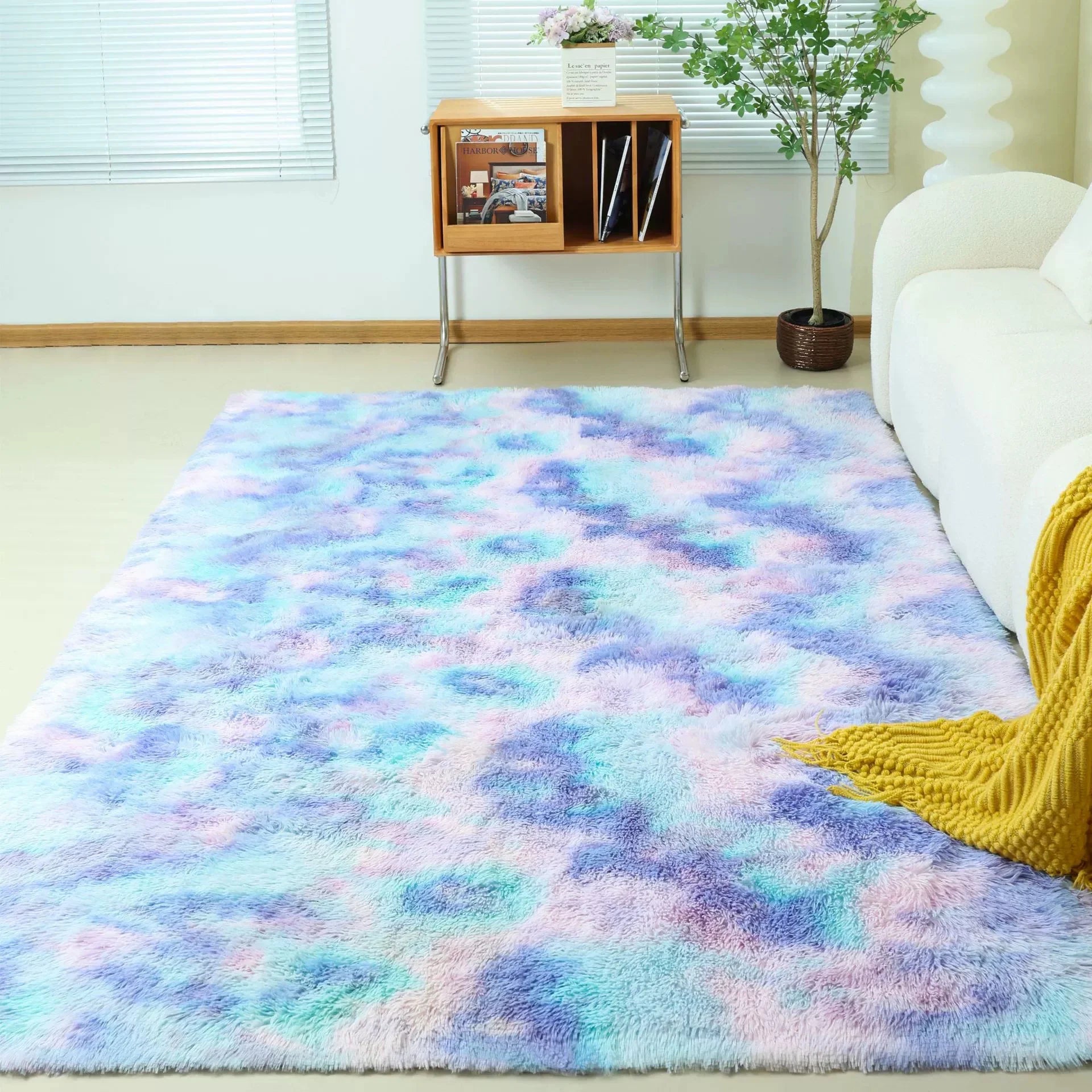 Lumivex Fluffy Shaggy Rug | Extra Soft Plush Area Carpet | Cozy Living Room & Bedroom Floor Rug