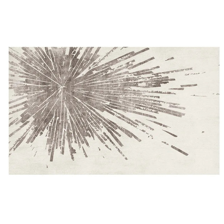 Vorenis Japanese Minimalist Area Rug | Fluffy Soft Non-Slip Carpet | Modern Bedroom & Living Room Floor Rug