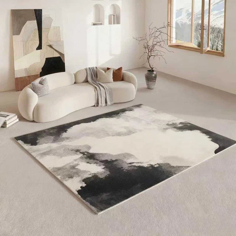 Irmane Wabi Sabi Area Rug | Soft Non-Slip Organic Design Carpet | Minimalist Living Room & Bedroom Floor Rug