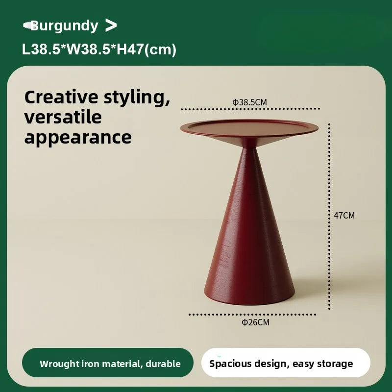 Orvessan Bauhaus Round Iron Side Table with Storage Rack | Modern Compact Sofa & Corner Table | Minimalist Metal Storage Side Table