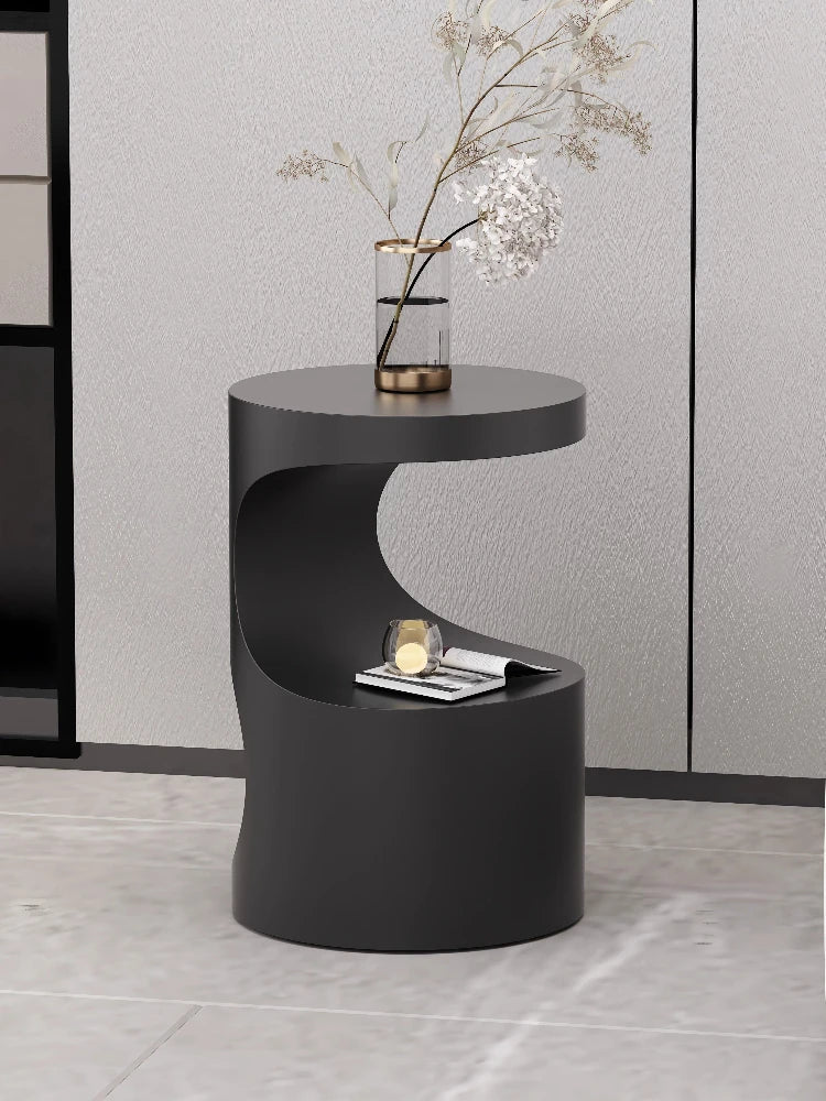 Virellom Design Side Table with Storage | Modern Resin Nightstand, Coffee Table & Accent Table
