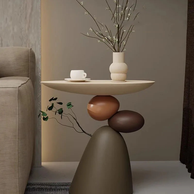 Valerisa Round Side Table Nightstand | Modern Accent Table | Compact Bedside Table