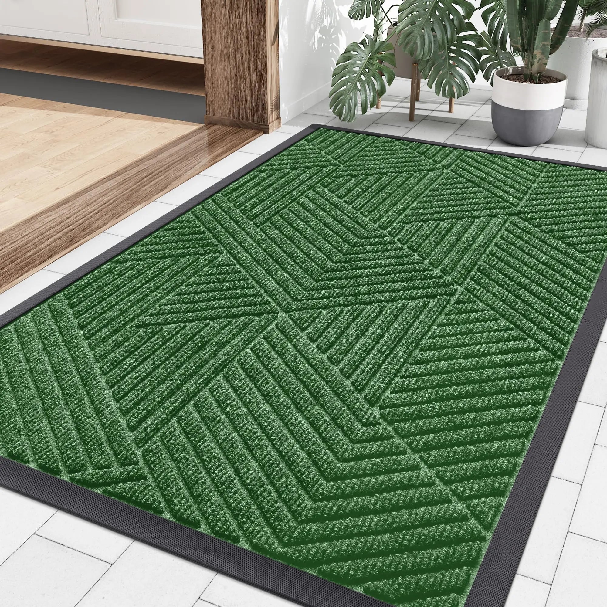 Koran Non-Slip Absorbent Door Mat | Low Profile Indoor & Outdoor Entrance Rug | Dirt & Moisture Trap Floor Mat