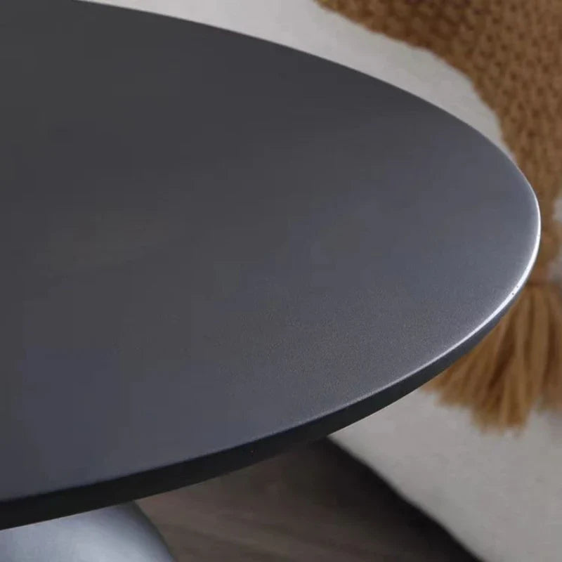 Obsidian Modern Black Pebble Coffee Table | Organic Designer Side Table | Contemporary Living Room & Bedroom Accent Table