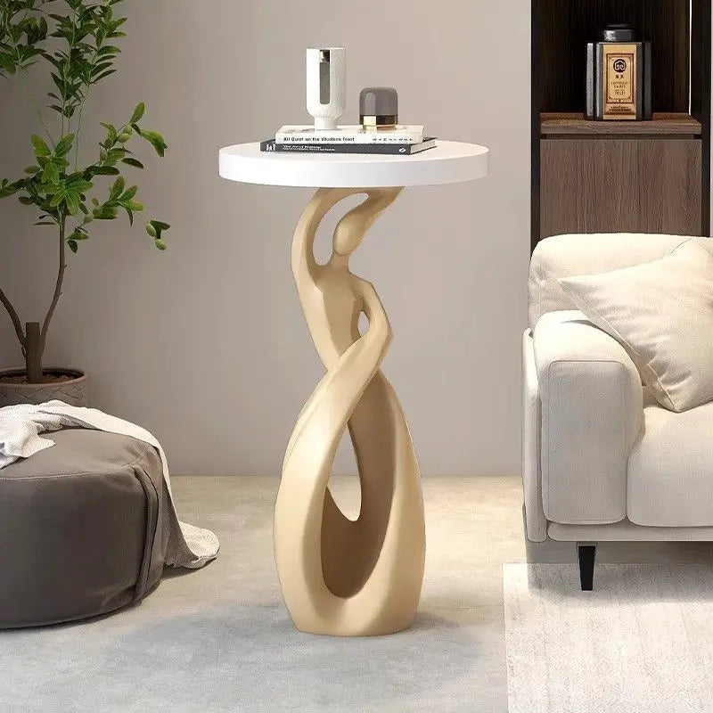 Orviano Luxury Side Table | Modern Resin Accent Table | Elegant Sofa & Bedroom Corner Table