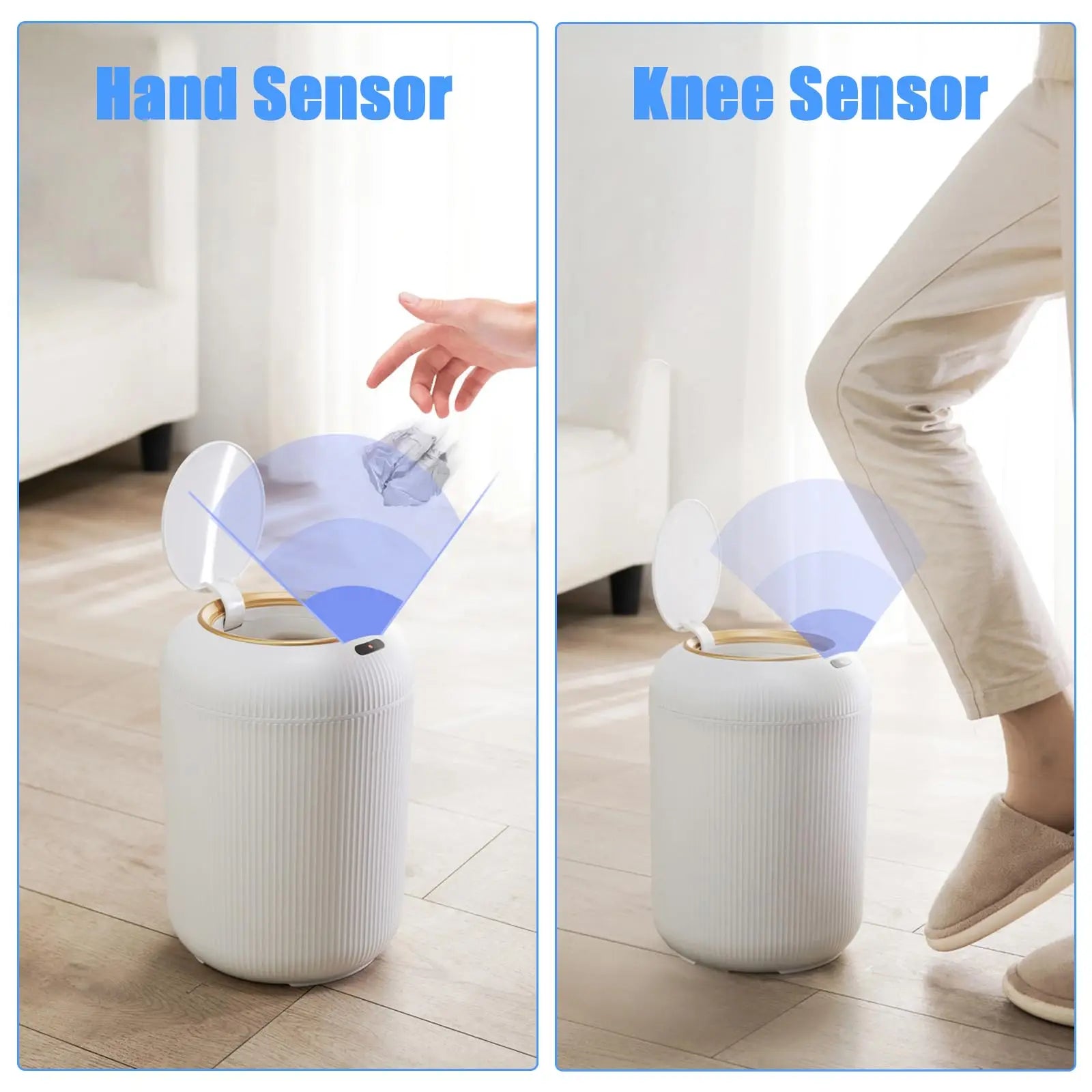 Vekkio Sense | Automatic Trash Can with Motion Sensor for Bathroom, Kitchen, or Office