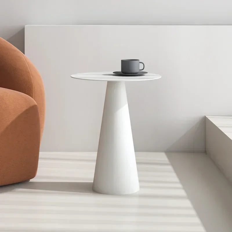 Norvian Round Wooden Coffee Table | Modern Minimalist Side Table with Storage | Living Room & Bedroom