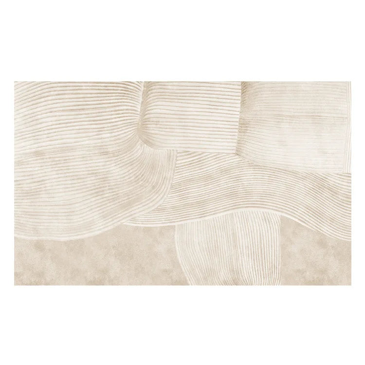 Vorenis Japanese Minimalist Area Rug | Fluffy Soft Non-Slip Carpet | Modern Bedroom & Living Room Floor Rug