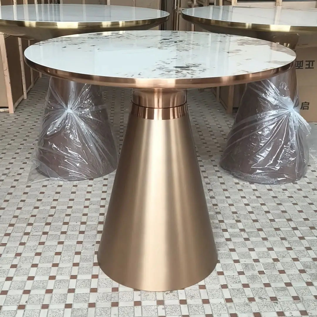Eldorian Nordic Round Coffee Table | Light Luxury Side Table | Modern Accent Table for Living Room, Bedroom & Balcony