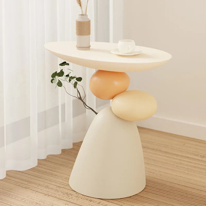 Valerisa Round Side Table Nightstand | Modern Accent Table Design | Compact Luxury Furniture | Bedroom & Living Room Use
