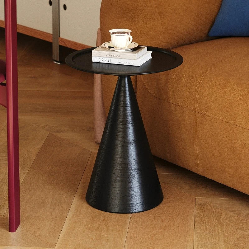 Orvessan Bauhaus Round Iron Side Table with Storage Rack | Modern Compact Sofa & Corner Table | Minimalist Metal Storage Side Table