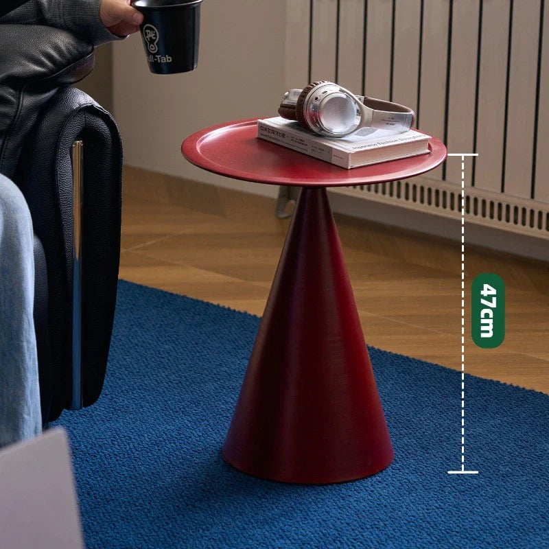 Orvessan Bauhaus Round Iron Side Table with Storage Rack | Modern Compact Sofa & Corner Table | Minimalist Metal Storage Side Table