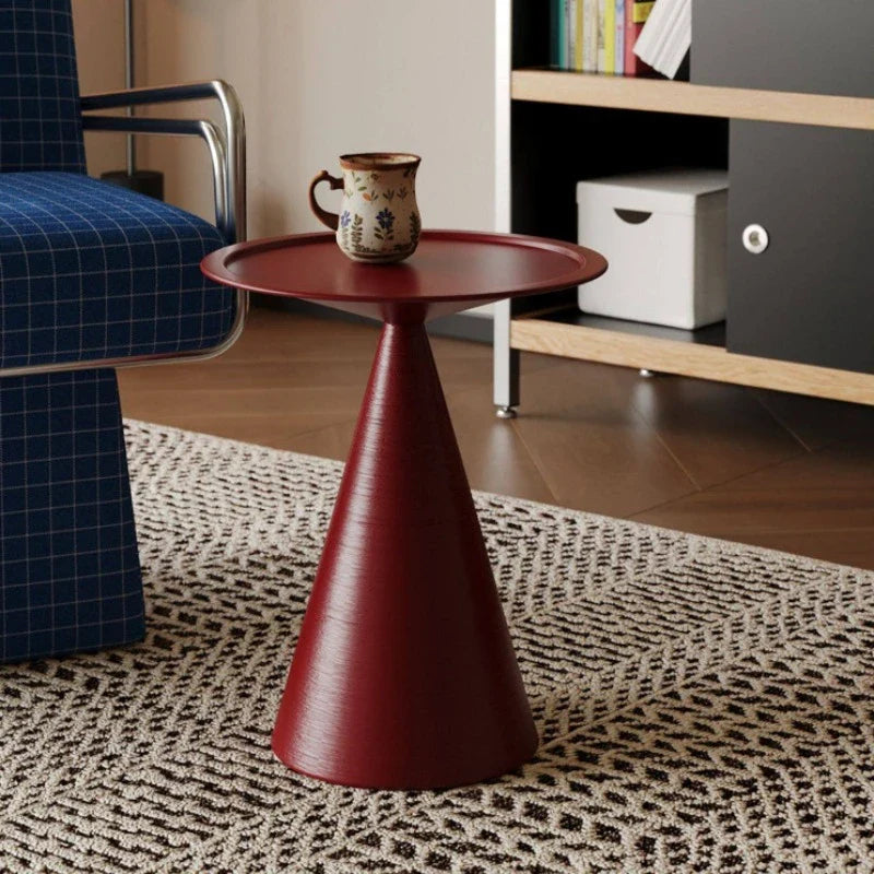 Orvessan Bauhaus Round Iron Side Table with Storage Rack | Modern Compact Sofa & Corner Table | Minimalist Metal Storage Side Table