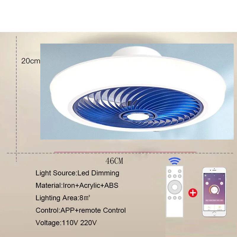 Aeralis Fold | Intelligent Ceiling Fan with Light & Retractable Blades – Quiet & Remote Controlled