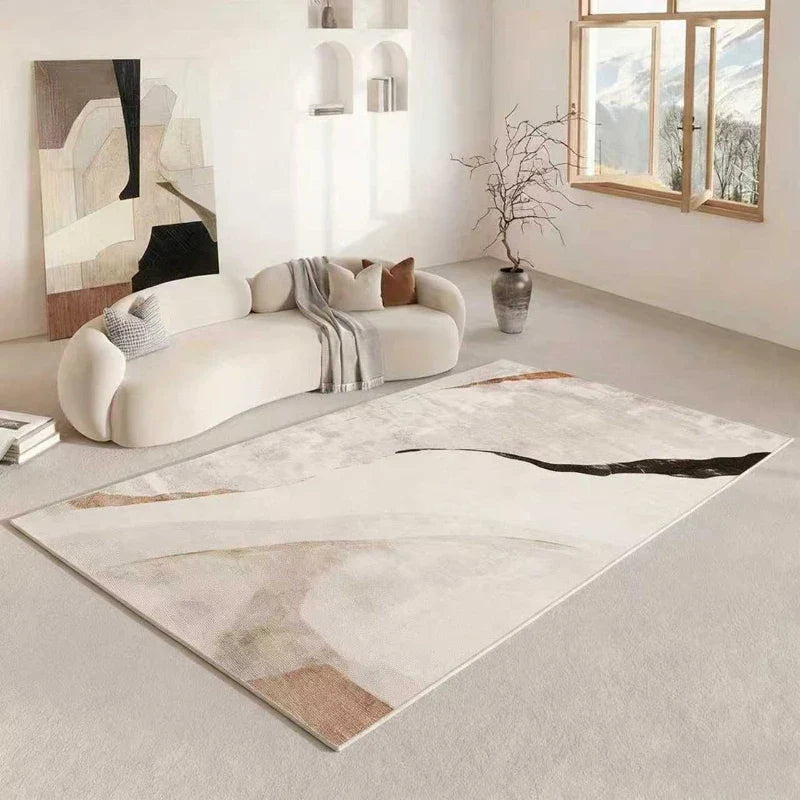 Irmane Wabi Sabi Area Rug | Soft Non-Slip Organic Design Carpet | Minimalist Living Room & Bedroom Floor Rug
