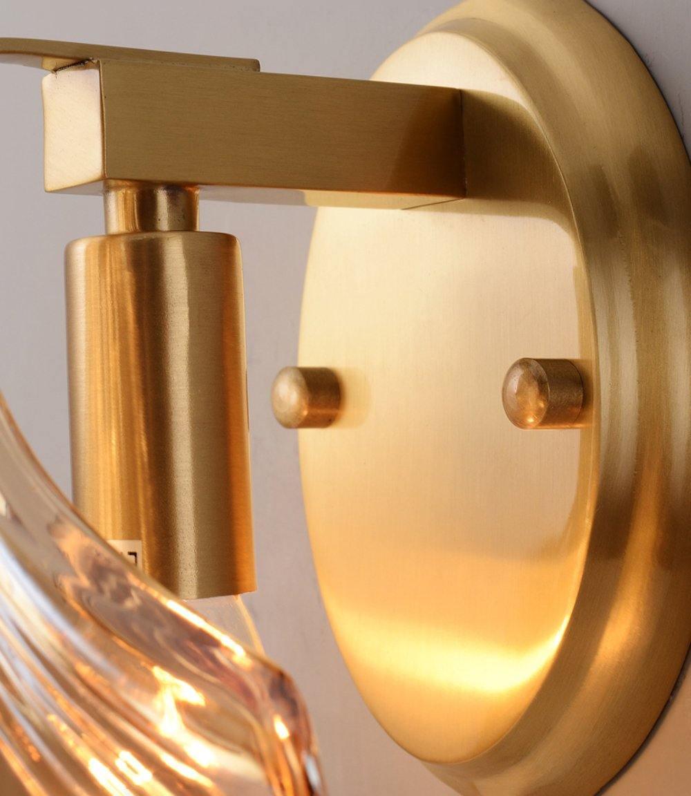 Coastal Shell Wall Light for Bedroom & Living Room | Brass Glass Nautical Wall Lamp | E14 LED or Edison Bulb | 20cm