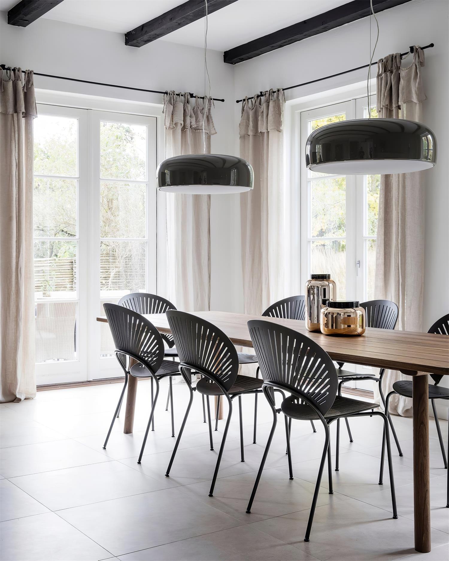 Modern Pendant Lamp for Dining Room & Kitchen | Smithfield Aluminum LED Light | E26/E27 Socket | 48cm Large Ceiling Light