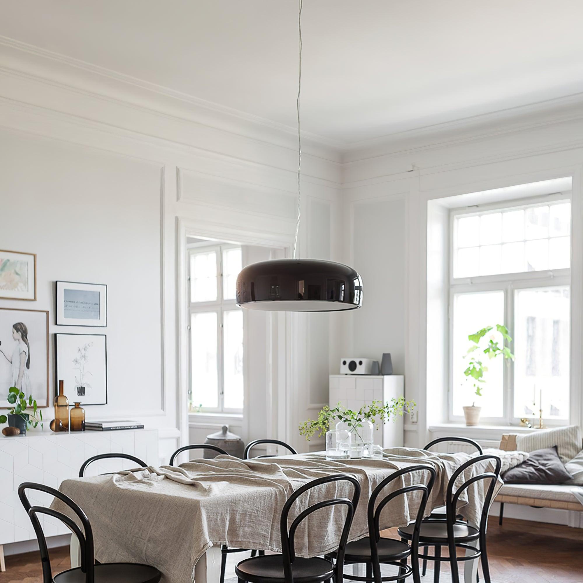 Modern Pendant Lamp for Dining Room & Kitchen | Smithfield Aluminum LED Light | E26/E27 Socket | 48cm Large Ceiling Light