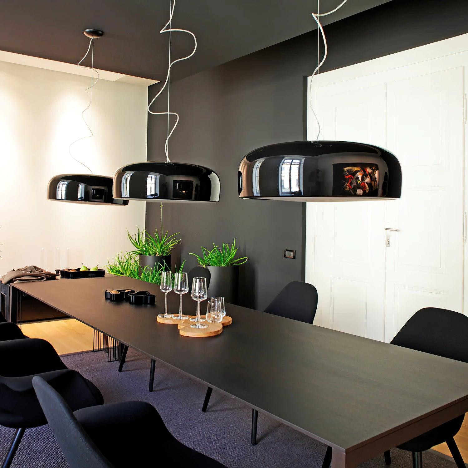 Modern Pendant Lamp for Dining Room & Kitchen | Smithfield Aluminum LED Light | E26/E27 Socket | 48cm Large Ceiling Light
