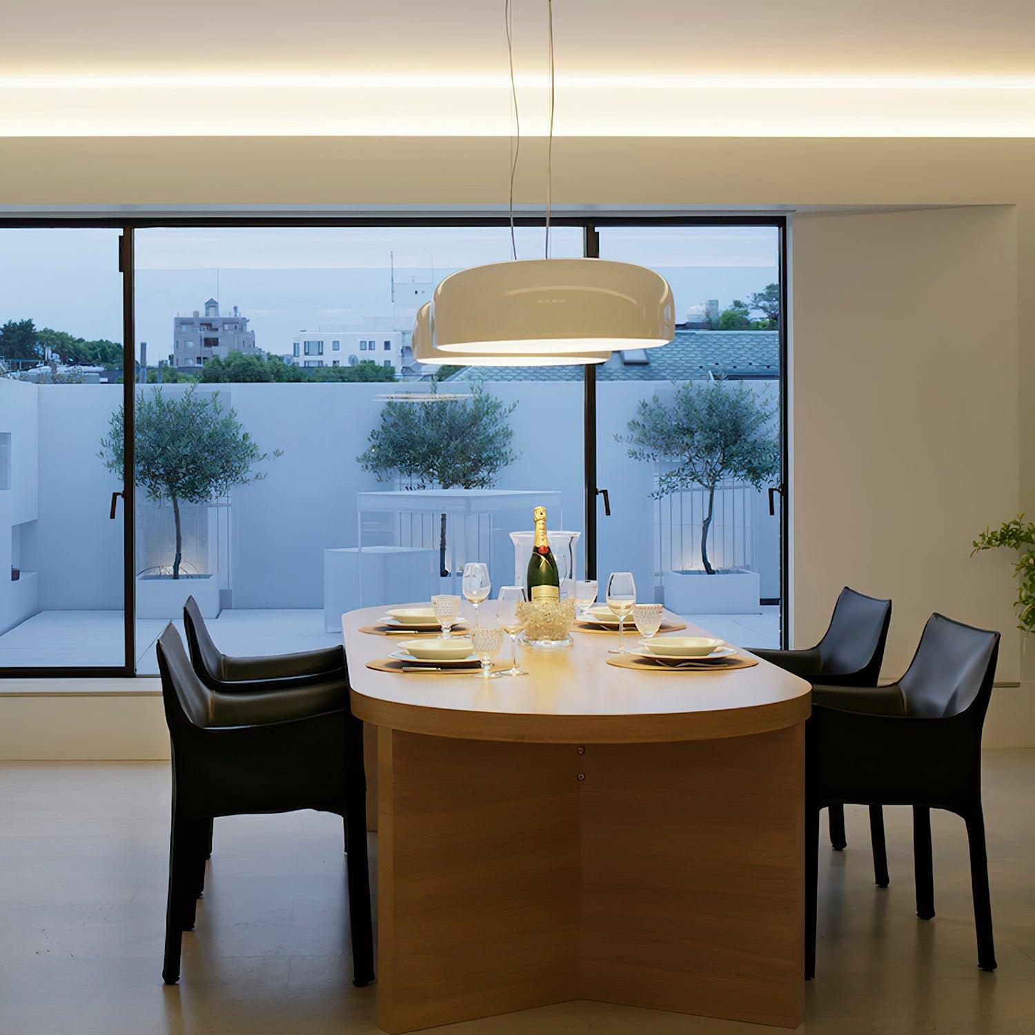 Modern Pendant Lamp for Dining Room & Kitchen | Smithfield Aluminum LED Light | E26/E27 Socket | 48cm Large Ceiling Light