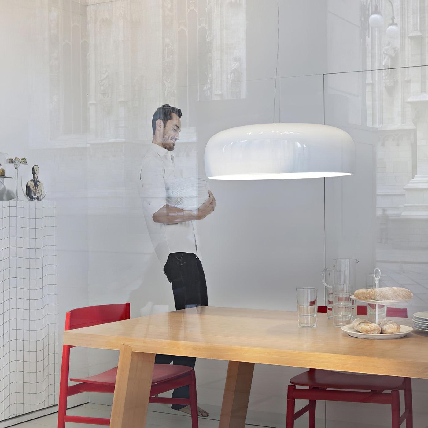 Modern Pendant Lamp for Dining Room & Kitchen | Smithfield Aluminum LED Light | E26/E27 Socket | 48cm Large Ceiling Light