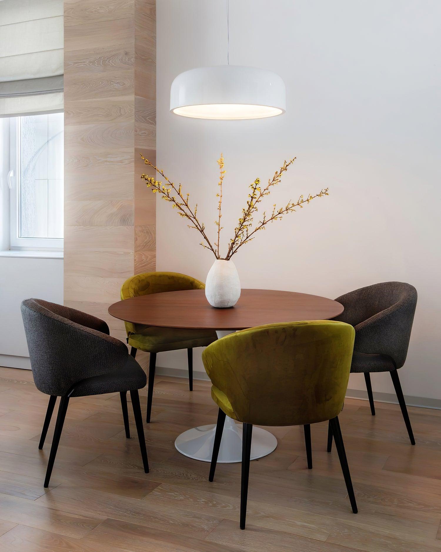 Modern Pendant Lamp for Dining Room & Kitchen | Smithfield Aluminum LED Light | E26/E27 Socket | 48cm Large Ceiling Light