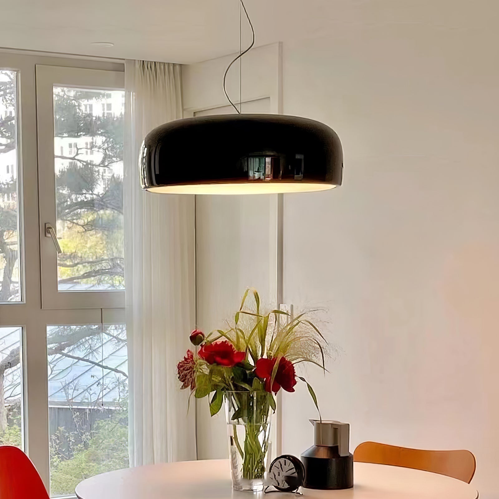 Modern Pendant Lamp for Dining Room & Kitchen | Smithfield Aluminum LED Light | E26/E27 Socket | 48cm Large Ceiling Light