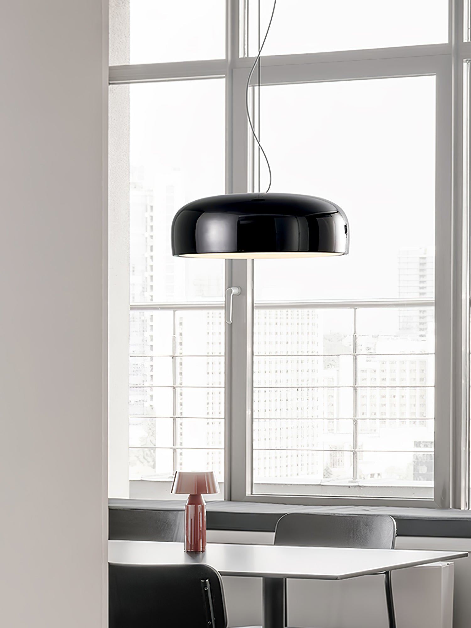 Modern Pendant Lamp for Dining Room & Kitchen | Smithfield Aluminum LED Light | E26/E27 Socket | 48cm Large Ceiling Light