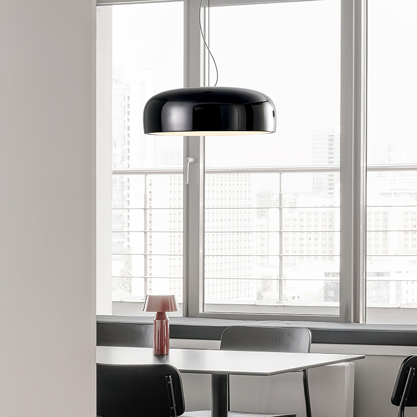 Modern Pendant Lamp for Dining Room & Kitchen | Smithfield Aluminum LED Light | E26/E27 Socket | 48cm Large Ceiling Light